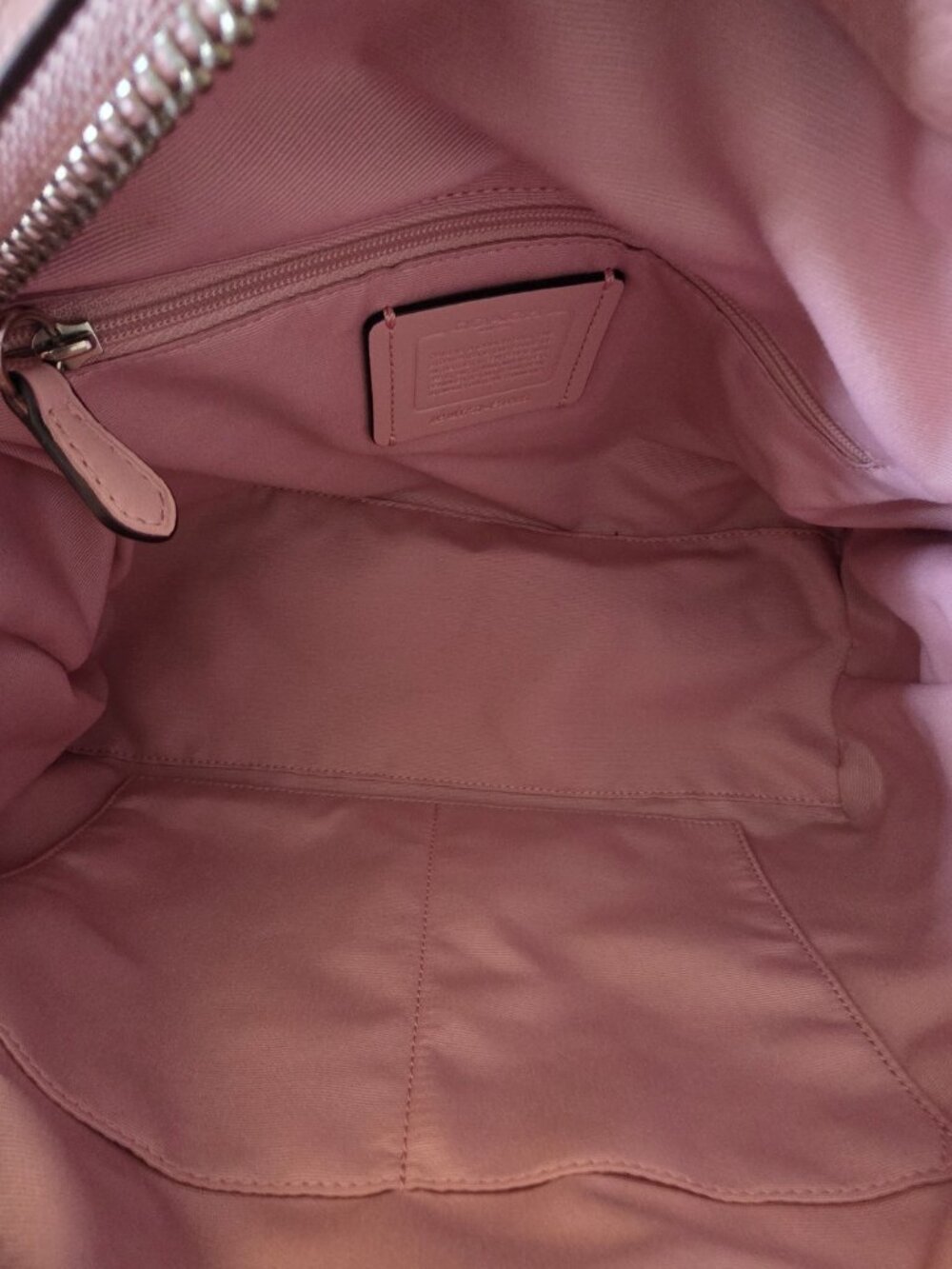Coach Lenox Satchel Blush Pink Pebble Leather Crossbody Bag F59325 NWT - Picture 9 of 16